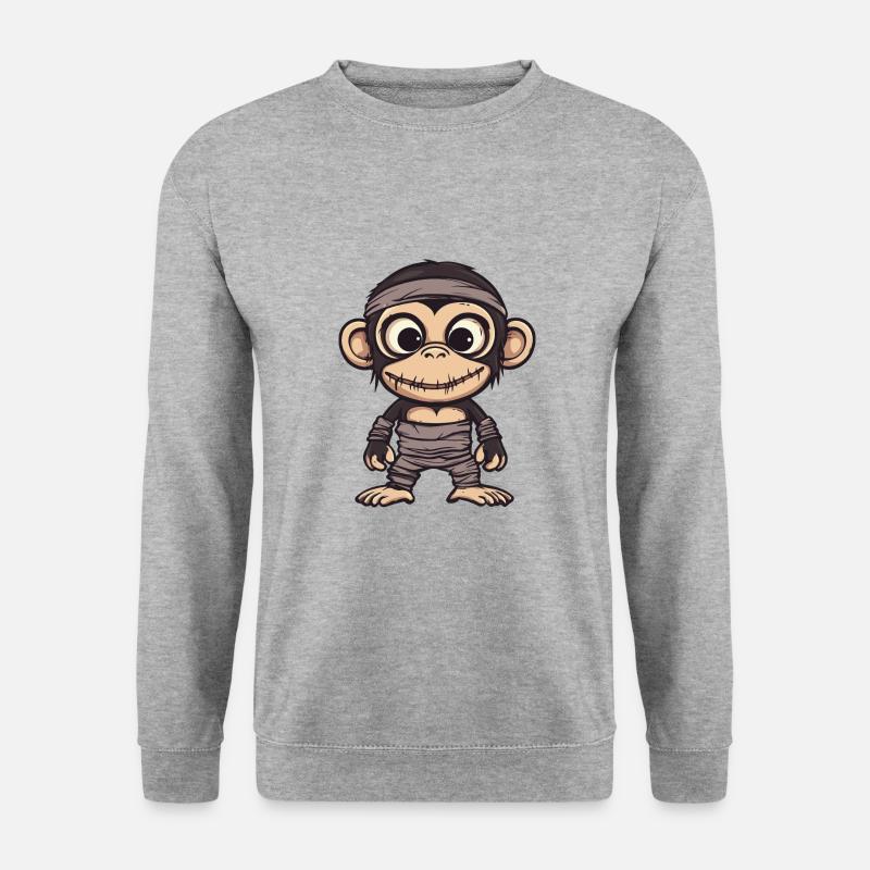 Monkey Halloween Comic Funny - Unisex Sweatshirt - salt & pepper