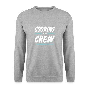 Cooking Crew - Unisex Pullover - Weißgrau meliert - Vorne - Alina (178cm) & Michal (187cm)