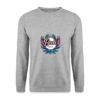Bali 2024 Colorful - Unisex Sweatshirt - salt & pepper - Front - Alina (178cm) & Michal (187cm)