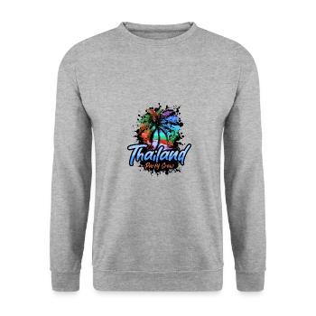 Thailand Party Crew Urlaub - Unisex Pullover - Weißgrau meliert - Vorne - Alina (178cm) & Michal (187cm)