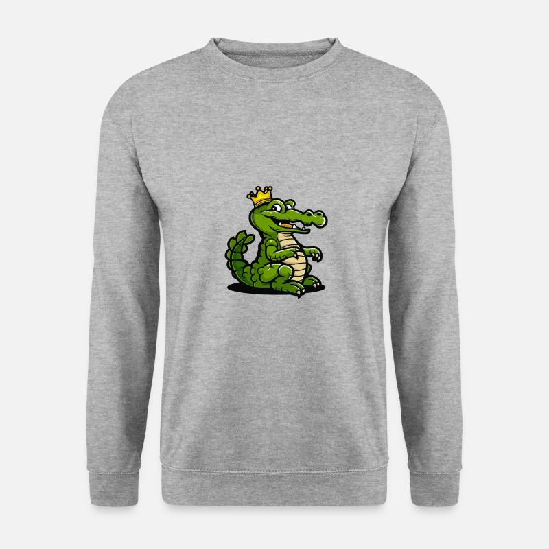 Alligator Comic Crown - Unisex Sweatshirt - salt & pepper
