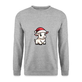 Chèvre de montagne Noël Noël - Sweat-shirt Unisexe - gris chiné - Devant - Alina (178cm) & Michal (187cm)