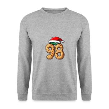 98 Number Christmas - Unisex Sweatshirt - salt & pepper - Front - Alina (178cm) & Michal (187cm)