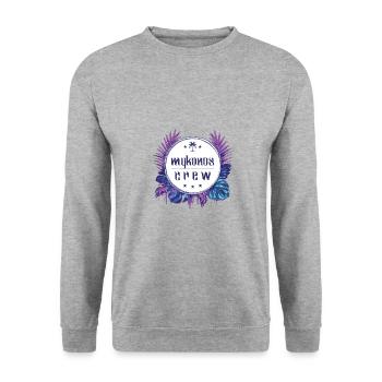 Mykonos Crew Coloré - Sweat-shirt Unisexe - gris chiné - Devant - Alina (178cm) & Michal (187cm)