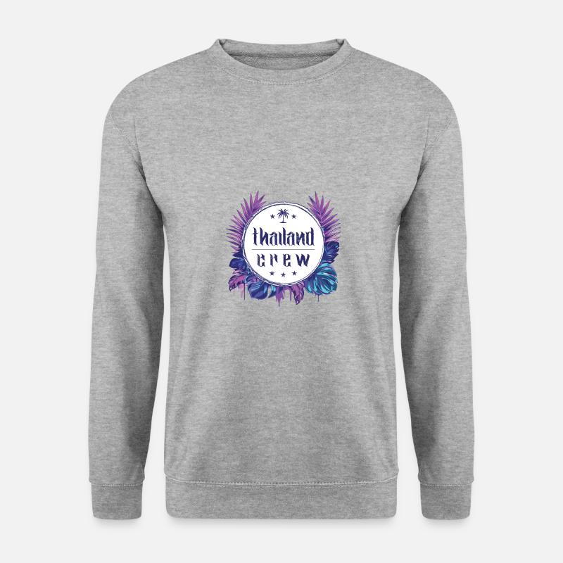 Thailand Crew Bunt - Unisex Pullover - Weißgrau meliert