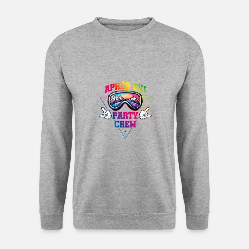 Apres Ski Party Team Skibrille Berge - Unisex Pullover - Weißgrau meliert