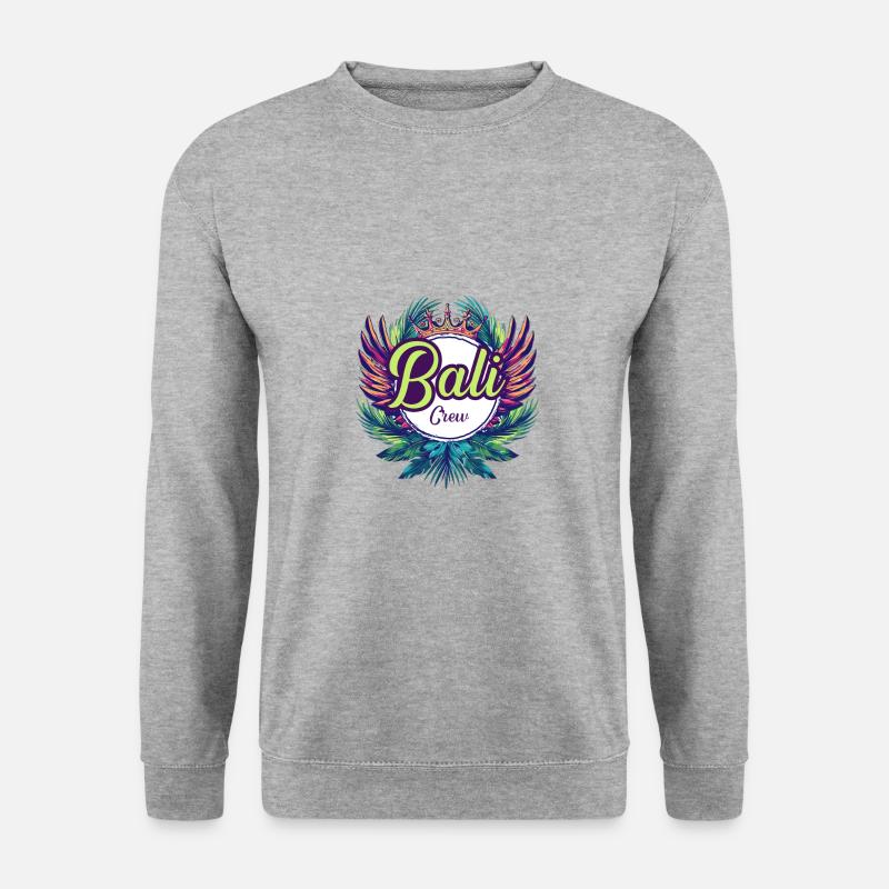 Bali Crew Urlaub - Unisex Pullover - Weißgrau meliert