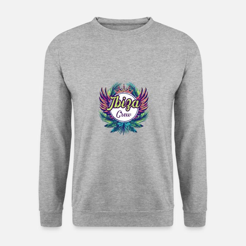 Ibiza Crew Urlaub - Unisex Pullover - Weißgrau meliert
