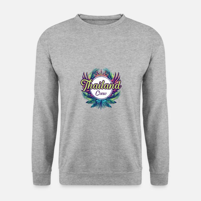 Thailand Crew Urlaub - Unisex Pullover - Weißgrau meliert