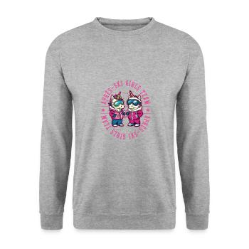 Après-ski Filles Team Licorne - Sweat-shirt Unisexe - gris chiné - Devant - Alina (178cm) & Michal (187cm)
