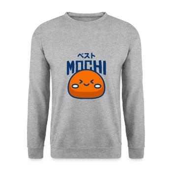 Mochi | Cuisine de rue japonaise - Sweat-shirt Unisexe - gris chiné - Devant - Alina (178cm) & Michal (187cm)