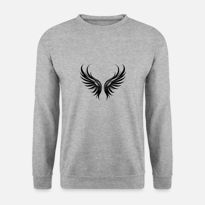 Flügel symbol - Unisex Pullover - Weißgrau meliert