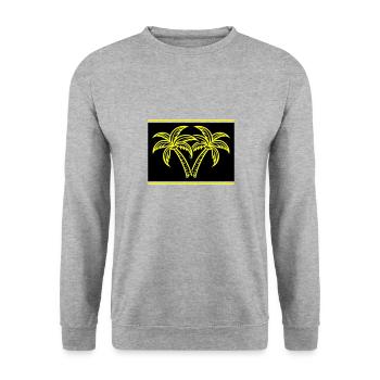 Icône de Palm Island l’été - Sweat-shirt Unisexe - gris chiné - Devant - Alina (178cm) & Michal (187cm)