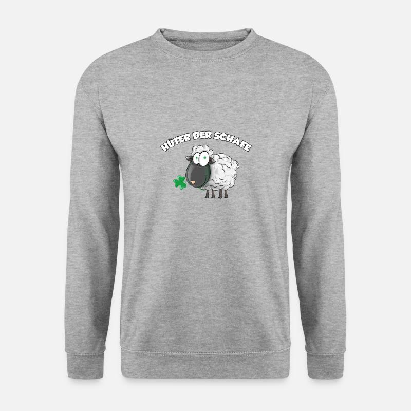 Hüter der Schafe - Unisex Pullover - Weißgrau meliert