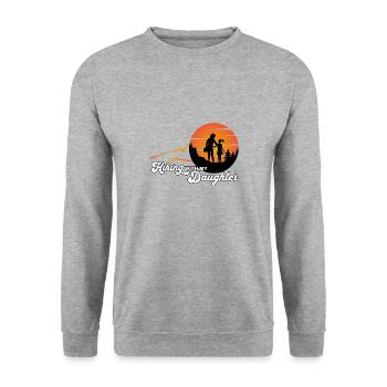 Randonner avec ma fille - wandern mit Tochter - Sweat-shirt Unisexe - gris chiné - Devant - Alina (178cm) & Michal (187cm)