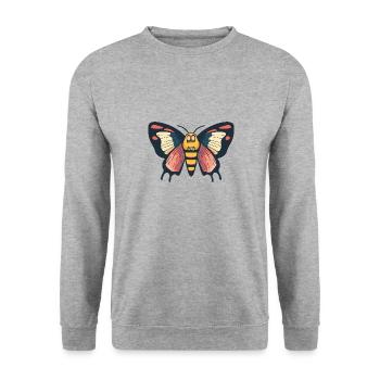 papillon Halloween bande dessinée drôle - Sweat-shirt Unisexe - gris chiné - Devant - Alina (178cm) & Michal (187cm)