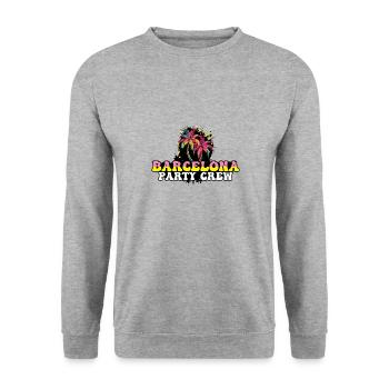 Vacances de l’équipe de fête à Barcelone - Sweat-shirt Unisexe - gris chiné - Devant - Alina (178cm) & Michal (187cm)