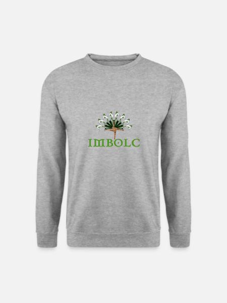 imbolc with snowdrop semicircle - Unisex Sweatshirt - salt & pepper