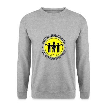 Junggesellenabschied 2024 - Unisex Pullover - Weißgrau meliert - Vorne - Alina (178cm) & Michal (187cm)
