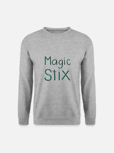 magic stix - Unisex Pullover - Weißgrau meliert