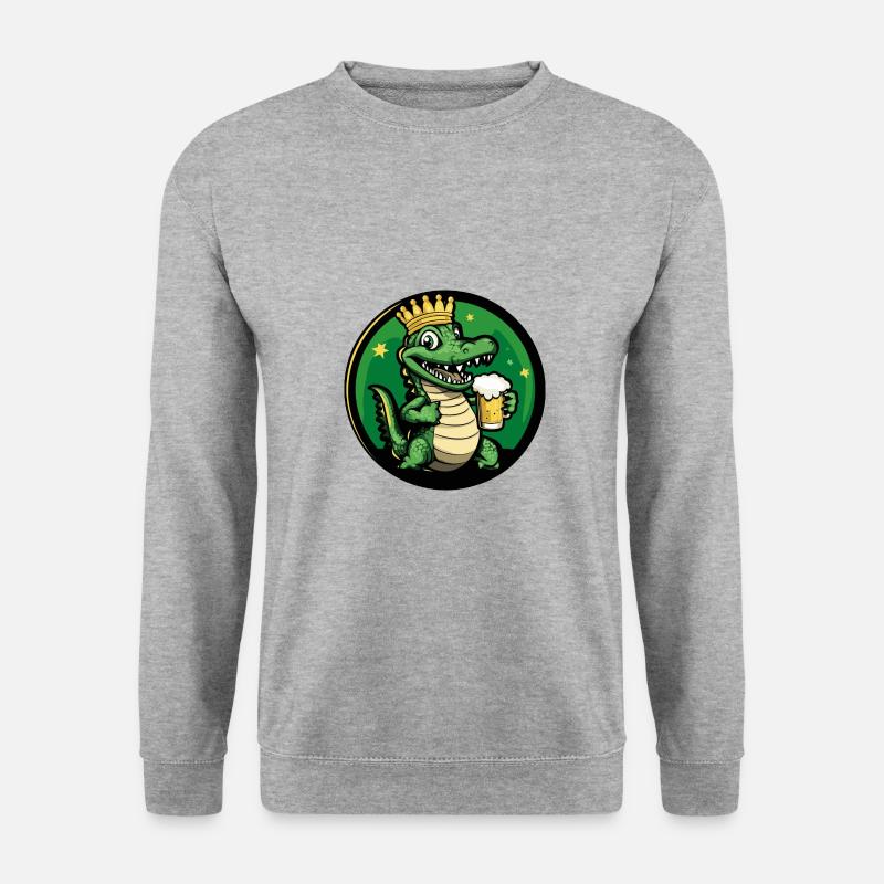 Alligator Beer Comic - Unisex Sweatshirt - salt & pepper