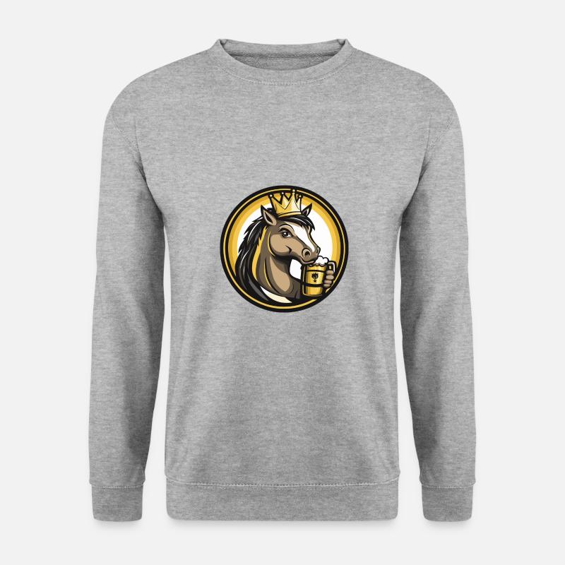 Horse Beer Comic - Unisex Sweatshirt - salt & pepper