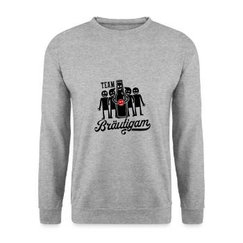 Fête du marié de mariage - Sweat-shirt Unisexe - gris chiné - Devant - Alina (178cm) & Michal (187cm)