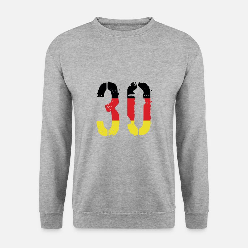 30 Number Germany Jersey - Unisex Sweatshirt - salt & pepper