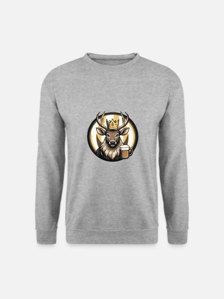 Deer Beer Comic - Unisex Sweatshirt - salt & pepper