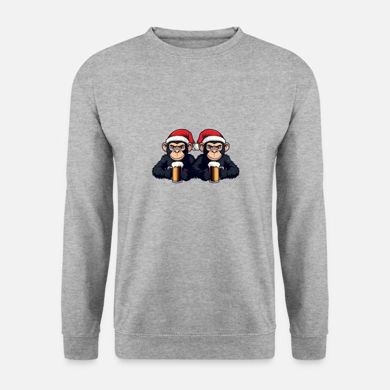 Monkey Christmas Team - Unisex Sweatshirt - salt & pepper