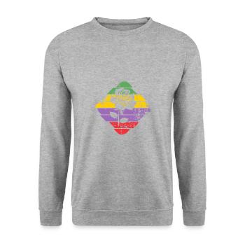 Rose - Unisex Pullover - Weißgrau meliert - Vorne - Alina (178cm) & Michal (187cm)