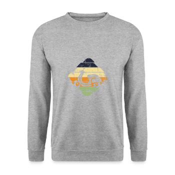 Moped - Unisex Sweatshirt - salt & pepper - Front - Alina (178cm) & Michal (187cm)