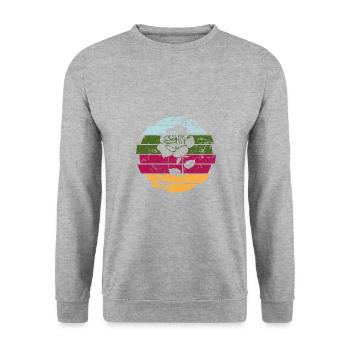 Rose - Unisex Pullover - Weißgrau meliert - Vorne - Alina (178cm) & Michal (187cm)