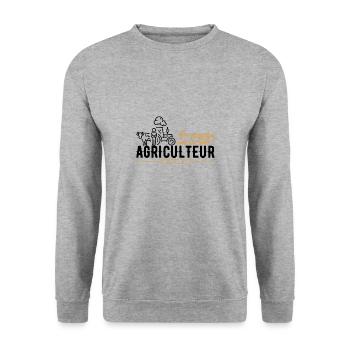 agriculteur, agriculture, paysan, fermier - Sweat-shirt Unisexe - gris chiné - Devant - Alina (178cm) & Michal (187cm)