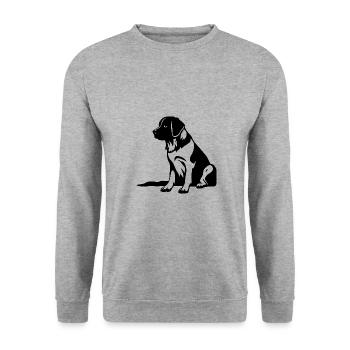 Saint Bernard Dog - Unisex Sweatshirt - salt & pepper - Front - Alina (178cm) & Michal (187cm)