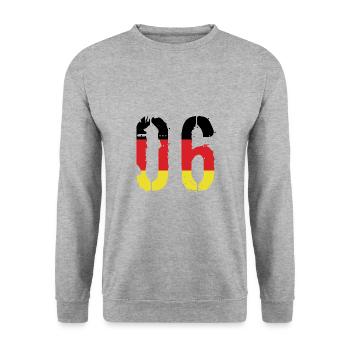 Maillot 6 numéros Allemagne - Sweat-shirt Unisexe - gris chiné - Devant - Alina (178cm) & Michal (187cm)