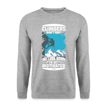 Grimper - Sweat-shirt Unisexe - gris chiné - Devant - Alina (178cm) & Michal (187cm)