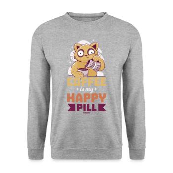 Coffee Espresso Capuccino Office Fun Gift - Unisex Sweatshirt - salt & pepper - Front - Alina (178cm) & Michal (187cm)
