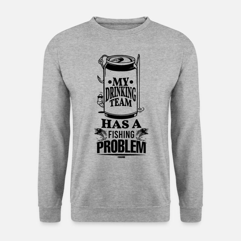 Angler - Unisex Pullover - Weißgrau meliert