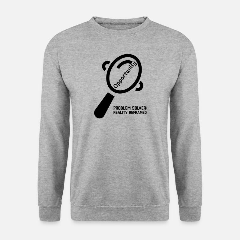Problem Solved: Reality Reframed - Unisex Sweatshirt - salt & pepper