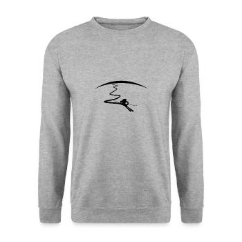 Skieur - ski - sports d'hiver - Sweat-shirt Unisexe - gris chiné - Devant - Alina (178cm) & Michal (187cm)