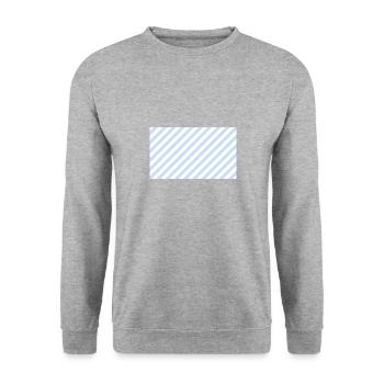 Diagonale Stripes Weiß und Hellblau - Unisex Sweatshirt - salt & pepper - Front - Alina (178cm) & Michal (187cm)
