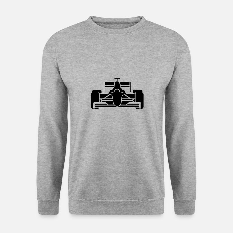 Rennwagen - Unisex Pullover - Weißgrau meliert