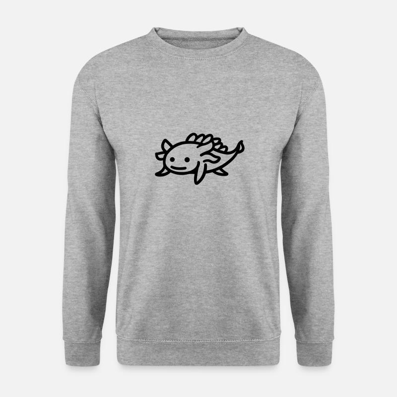Axolotl - Unisex Pullover - Weißgrau meliert