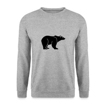 Polar bear - Unisex Sweatshirt - salt & pepper - Front - Alina (178cm) & Michal (187cm)