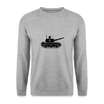 tank - Unisex Sweatshirt - salt & pepper - Front - Alina (178cm) & Michal (187cm)