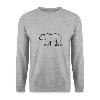 Polar bear - Unisex Sweatshirt - salt & pepper - Front - Alina (178cm) & Michal (187cm)