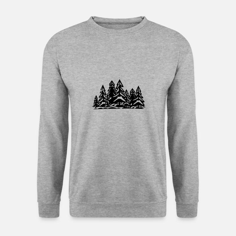 Wald Bäume - Unisex Pullover - Weißgrau meliert