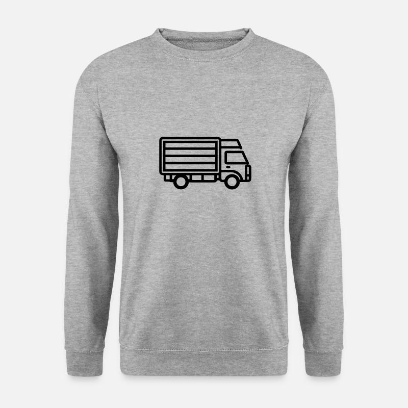 Lkw - Unisex Pullover - Weißgrau meliert