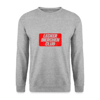 Lecker Bierchen Club - Mallorca Malle Urlaub Party - Unisex Pullover - Weißgrau meliert - Vorne - Alina (178cm) & Michal (187cm)